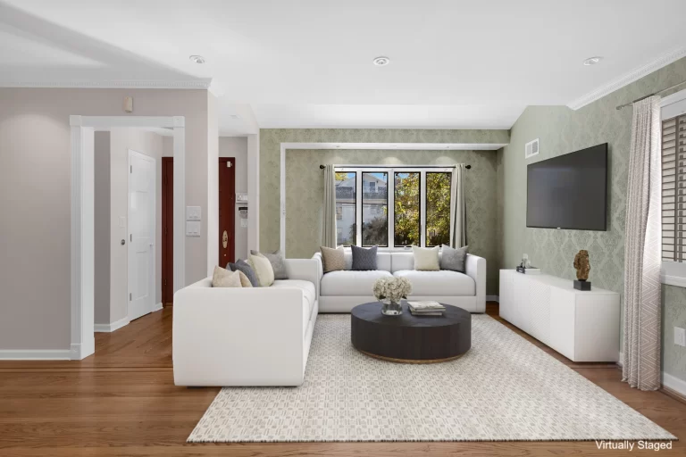 Living room at 7602 Narrows Avenue in Bay Ridge, Brooklyn