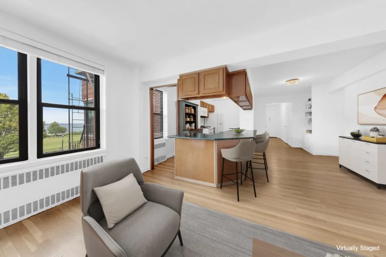 Living room at 7401 Shore Road Apt 2A in Bay Ridge, Brooklyn