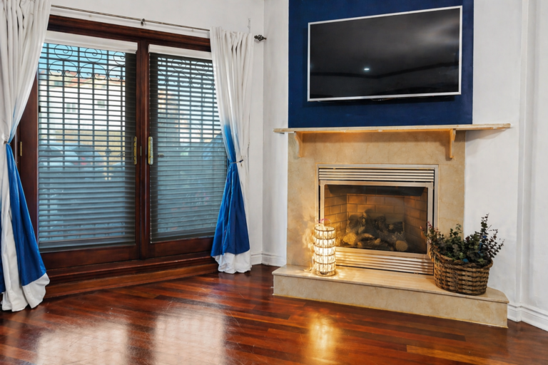 living room with fireplace 370 90th Street 1D condo Bay Ridge Brooklyn