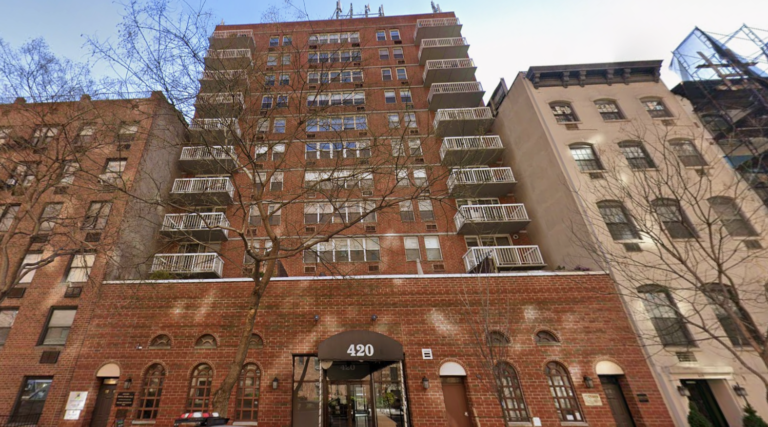 building exterior at 420 West 23rd Street in Chelsea, Manhattan