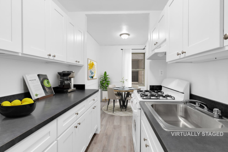 renovated kitchen at 9281 Shore Road Apt 100 in Bay Ridge, Brooklyn