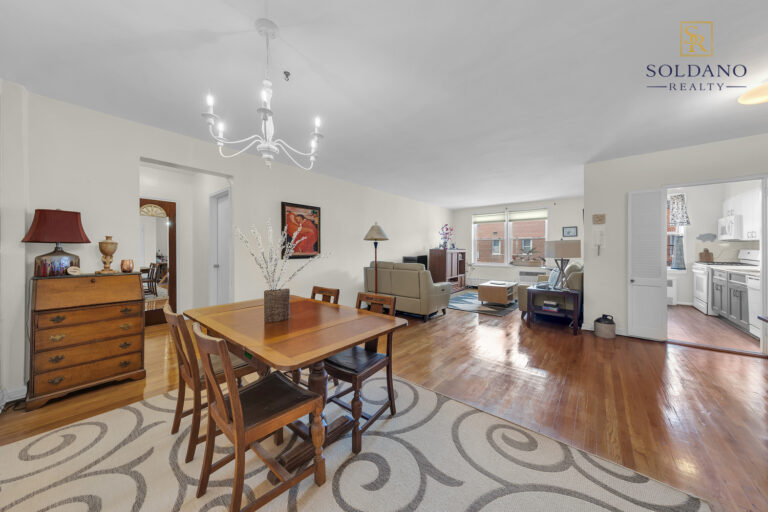 Living Room and Dining Area at 9201 Shore Road Apt C708, a one bedroom co-op for sale in Bay Ridge, Brooklyn