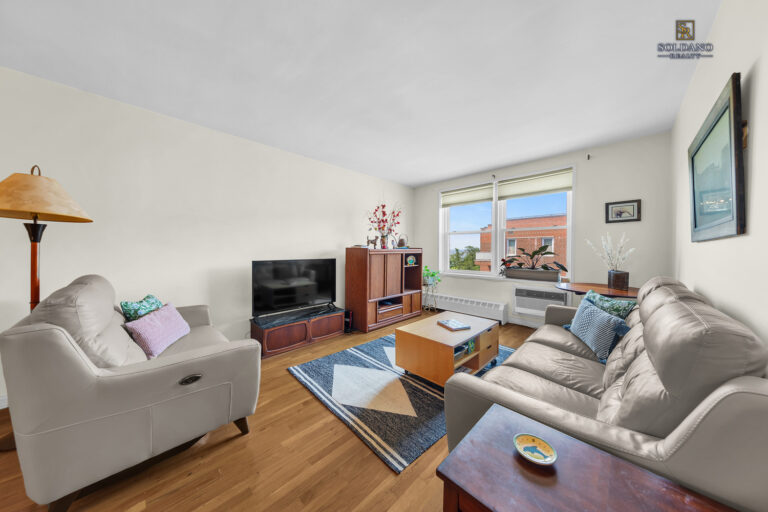 Living Room at 9201 Shore Road Apt C708, a one bedroom co-op for sale in Bay Ridge, Brooklyn