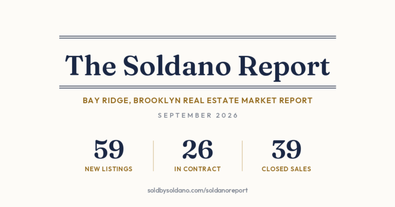 The Soldano Report - September 2026 Bay Ridge market report